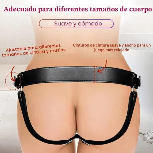 Miniatura 4 de Arnés con consolador para ataduras, juguetes sexuales para adultos para mujeres y hombres, consolador para pegging, cinturón ajustable de nylon