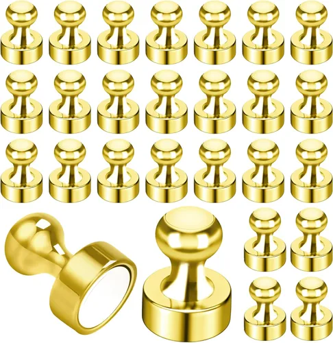 Miniatura 14 de Paquete de 10 imanes de nevera para adultos, imanes de metal fuerte, imanes redondos pequeños para refrigerador, pizarra blanca, casillero, pizarra
