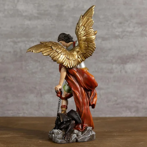 Miniatura 7 de BC - Estatua de San Miguel católico, figura de arcángel de 12 pulgadas de alto, protector de los fieles, decoración católica del hogar, escultura