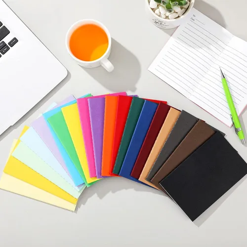 Miniatura 5 de Yexiya Paquete de 100 mini cuadernos coloridos forrados de bolsillo pequeño en blanco, juego de bloc de notas de matrimonio en blanco, regalo