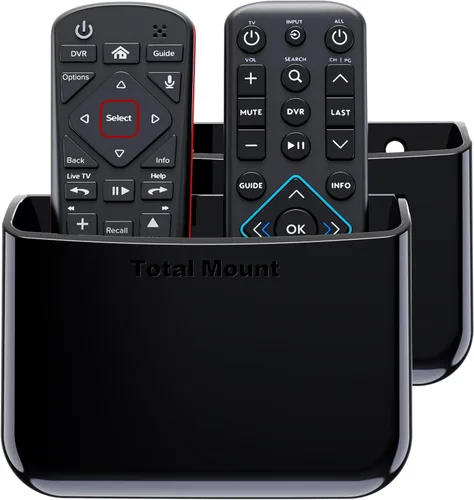 TotalMount Soporte universal para control remoto, se fija a la pared o la parte posterior del televisor, compatible con todos los controles remotos