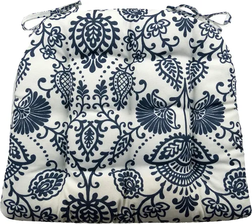 Miniatura 11 de Barnett Home Decor Cojines de Silla de Mimbre para Interiores y Exteriores - Azul Boutique Floral Tamaño Grande para Silla de Patio 19 x 19