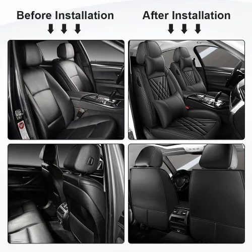 Miniatura 7 de Fundas de Asientos Compatibles con Toyota Corolla 2015-2026 Funda de Asiento de Automóvil de Cuero, Elegante Impermeable Transpirable Fácil