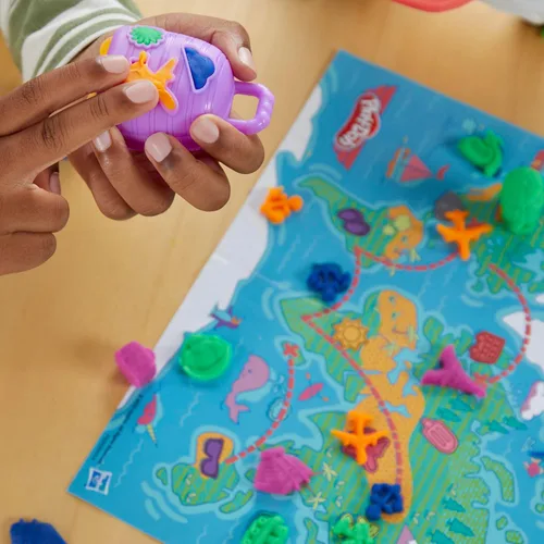 Miniatura 11 de Play-Doh Airplane Explorer - Juego de iniciación, juguetes preescolares para niñas y niños de 3 años y más con Jet, tapete de juego de mapa