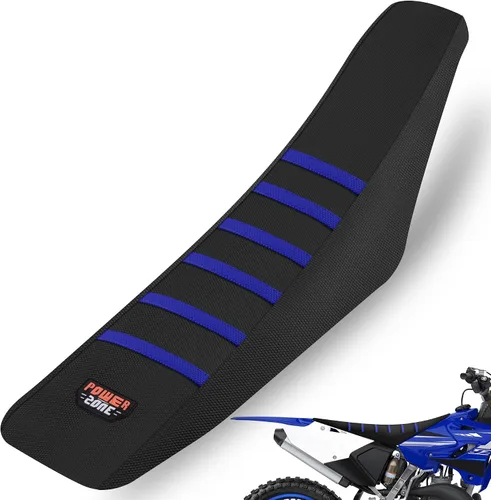 Miniatura 14 de Funda universal para asiento de motocicleta, agarre de goma antideslizante a rayas, costura suave para CRF WR WRF RMZ YZF SXF EXC EXC XC SX CR KLX