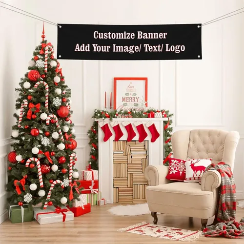 Miniatura 5 de Pancarta personalizada, pancarta personalizada para exteriores, texto fotográfico, pancarta de iglesia para fiestas, negocios, cumpleaños