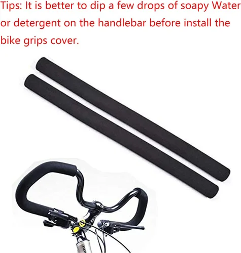 Miniatura 2 de Xafissy - 1 par de empuñaduras de espuma para manillar de bicicleta, cubierta flexible para manillar de bicicleta, cubierta flexible para manillar