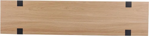 Miniatura 7 de VESCASA Banco de comedor de madera de 60 pulgadas con patas de metal negro para comedor, cocina, roble natural Natural Oak