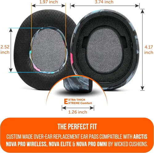 Miniatura 5 de WC Freeze Nova Pro Wireless - Almohadillas de gel refrescante para Arctis Nova Pro Wireless, Nova Elite y Nova Pro Omni