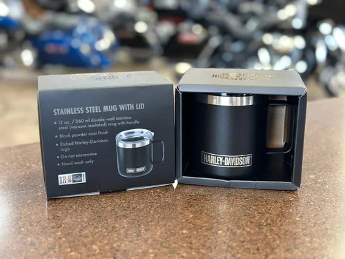 Miniatura 8 de Harley-Davidson Taza de café de viaje taza de acero inoxidable con protector de barra de tapa