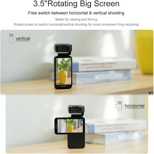 Miniatura 3 de ORDRO Videocámara de bolsillo 5K, videocámara 4K 60FPS UHD 36MP para YouTube TikTok Video Vlog Combo grabación, cámara de visión nocturna WiFi IR