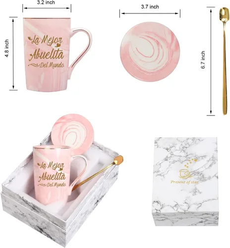 Miniatura 6 de WENSSY La Mejor Abuelita Del Mundo - Taza de La Mejor Abuelita, Regalos de Abuelita en español, regalos de cumpleaños para el Día de la Madre