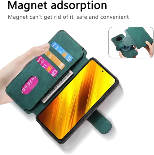 Miniatura 5 de Funda compatible con Redmi Note 12 Pro 5G, compatible con Xiaomi Redmi Note 12 Pro 5G 22101316C, soporte magnético 2 en 1, funda para teléfono, Verde