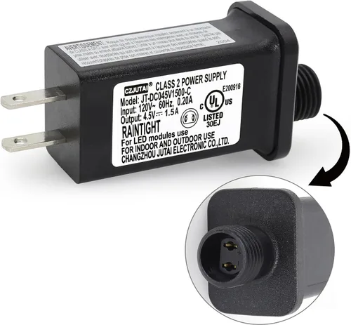 Fuente de alimentación de 4.5 V 1.5 A 6.75 W CZJUTAI JT-DC045V1500-IP44 4.5V6.75W /6W /4.5W /3.6W para iluminación de Navidad, cadena de luz, luz de