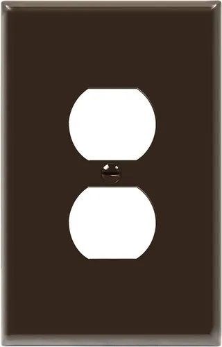 Miniatura 78 de ENERLITES Placa de pared de salida de receptáculo dúplex de tamaño mediano, placas de cubiertas de toma de corriente, tamaño medio de 1 banda, 4.88