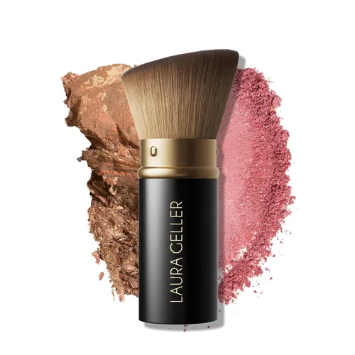 Miniatura 22 de LAURA GELLER NEW YORK - Brocha retráctil con mango de aluminio Kabuki, para todo el maquillaje facial y base para maquillaje facial líquido, crema
