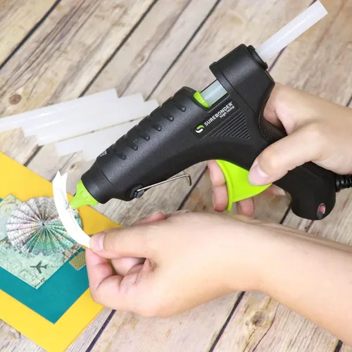 Miniatura 6 de Surebonder Kit de pistola de pegamento caliente de alta temperatura con 20 barras de pegamento multiusos de tamaño completo incluidas, perfecto