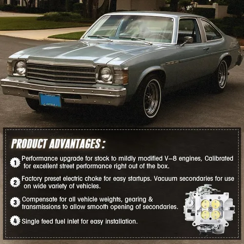 Miniatura 2 de Carburador Street Warrior - 600 CFM FR-80457SA de alto rendimiento, perfecto para American Motors, Chevrolet, Dodge, GMC, Mercury, Plymouth, Buick