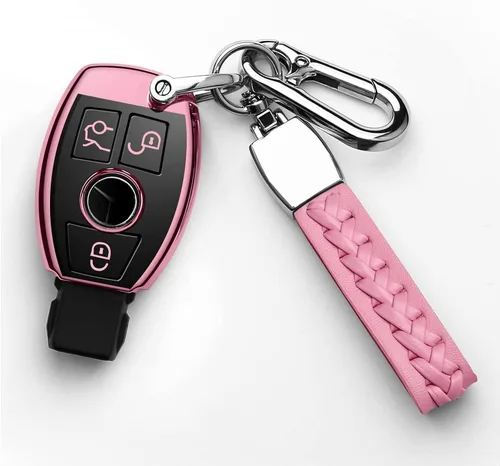Miniatura 5 de Compatible con la funda para llavero de Mercedes Benz, funda protectora especial de TPU suave para llave inteligente C E G S M GL CLS CLK G Class