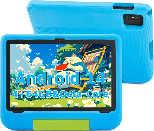 Miniatura 12 de Tableta para niños de 10 pulgadas, Android 15 para niños, WiFi 6, Octa-Core, 8 GB de RAM 64 GB ROM, 5000 mAh, GMS, tabletas Android con control