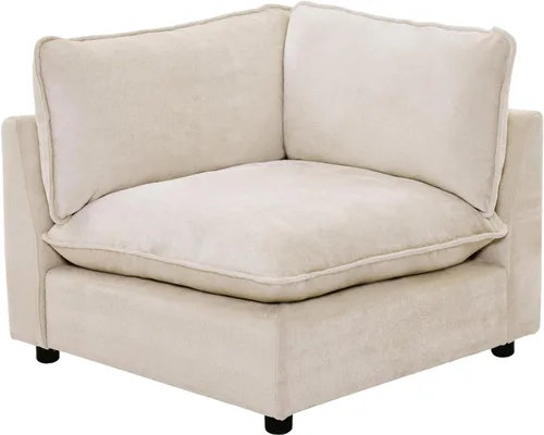 Miniatura 42 de Iroomy Oversized Modular Sectional Sofa, Chenille Cloud Couch, Deep Comfy Seat, 4-Seater Sofas, Couches, Living Room, Beige