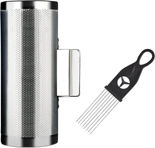 Miniatura 9 de EastRock Güiro Shaker de Acero Inoxidable de 8" x 3" Instrumentos Musicales de Percusión con Rascador