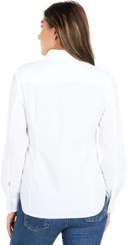 Miniatura 3 de Tommy Hilfiger Women's Solid Button Collared Shirt with Adjustable Sleeves