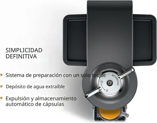 Miniatura 2 de Nespresso - Cafetera Vertuo para café y expreso por De'Longhi, Titan Metal grafito