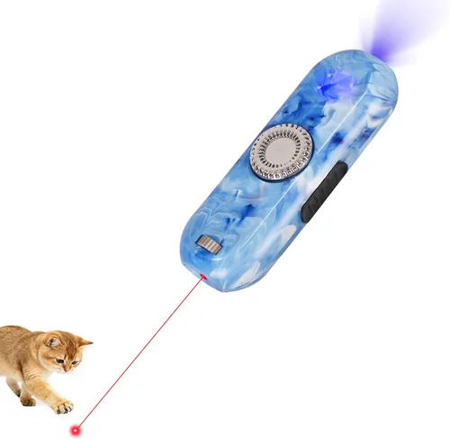 Miniatura 8 de TBTeek Juguetes para gatos, recargables, 3 modos de luz y 5 patrones ajustables, juguete portátil interactivo para gatitos, perros, gatos, ratón