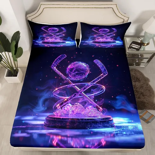 Miniatura 9 de Erosebridal Graffiti Rugby Ball Sheets for Boys Girls Colorful Rugby Helmet Fitted Sheet,Sports Kids Bedding Sets Football Game Bed Sets Twin 2 Piece