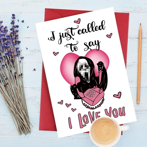 Miniatura 3 de Divertida tarjeta del día de San Valentín para novio, novia, marido, esposa, "I Called to Say I Love You", tarjeta de aniversario y cumpleaños
