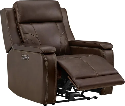 Miniatura 11 de Watson & Whitely Sillón Reclinable Extragrande que se Recuesta Completamente para Personas Grandes y Altas, Sillas Reclinables Eléctricas de Cuero