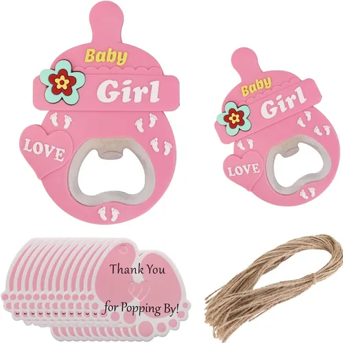 Miniatura 7 de 24 unidades de abrebotellas para bebé, regalo de baby shower, recuerdo de fiesta de baby shower, recuerdo/decoración, abridor de botellas de metal