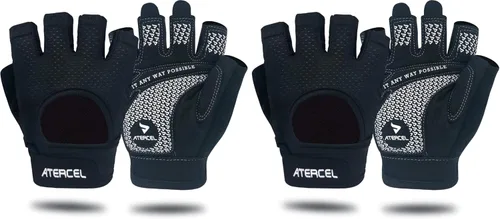 Miniatura 14 de ATERCEL Guantes de levantamiento de pesas, protección completa de la palma de la mano, guantes de entrenamiento para gimnasio, ciclismo, ejercicio