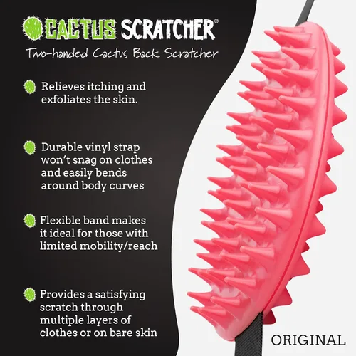 Miniatura 2 de Cactus Scratcher Rascador de espalda original - Herramienta de rascado de espalda de 2 lados para áreas de difícil acceso, correa duradera de 45