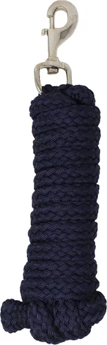 CHALLENGER Caballo 8' Redondo Trenzado Nylon Azul Marino 3/4" Cuerda de plomo Negro Niquelado 605SE03NV