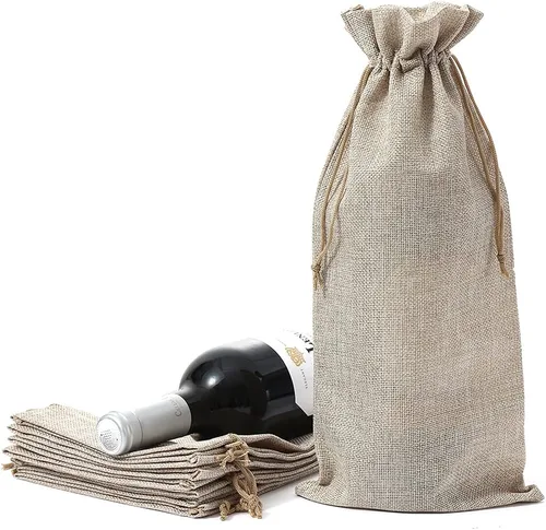 Miniatura 13 de 25 bolsas de arpillera con cordón, bolsa de regalo naranja con cordón, bolsa de joyería, bolsas de arpillera para recuerdos de fiesta de boda