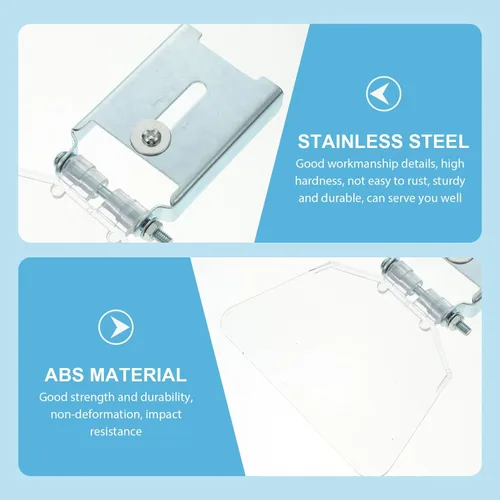 Miniatura 8 de 2 piezas para banca, protectores de banco, seguridad de banco, accesorios de fijación de escudo de acero inoxidable, protector de herramientas