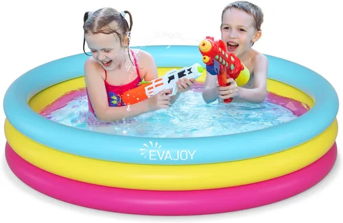 Evajoy - Piscina inflable de 58 x 13 pulgadas para niños, piscina grande para perros, piscina para el patio trasero y el jardín familiar