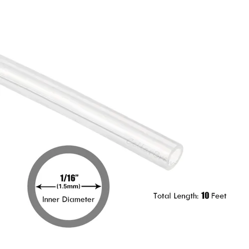 Miniatura 2 de Tubo de silicona de grado alimenticio de alta temperatura para elaboración de vino casero, 10 pies, DI de 1/16 pulgada x DE de 1/8 pulgada