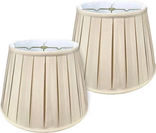 Miniatura 19 de Royal Designs, Inc. Empire English Pleat Lamp Shade, BSO-724-14BG, 10 x 14.5 x 10, Beige