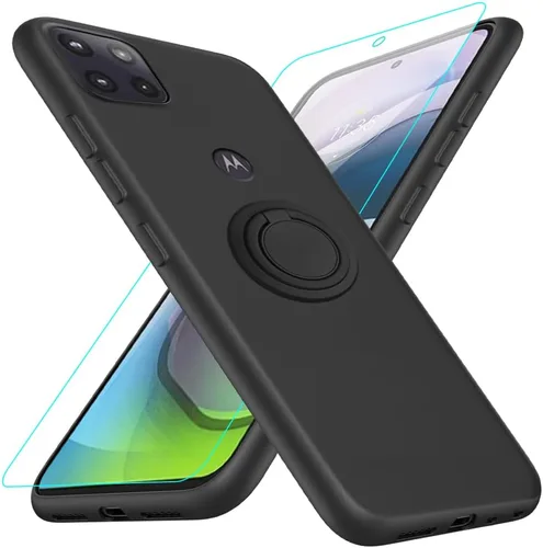 Miniatura 17 de Funda compatible con Blackview Shark 6/Oscal Tiger 8 con protector de pantalla, soporte de anillo giratorio de 360°, TPU a prueba de golpes, funda