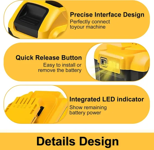 Miniatura 3 de Akkopower Repuesto para batería Dewalt 20V Max: baterías de litio de 8.0Ah compatibles con baterías Dewalt DCB208 DCB200 DCB206 DCB205 DCB204