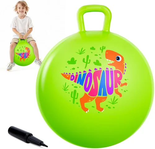 Miniatura 12 de ZOOJOY 6 pelotas saltarinas para niños de 3 a 8 años, pelota hinchable de 18 pulgadas de dinosaurio y unicornio con asas, juguetes saltarines