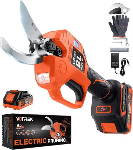 Tijeras de Podar Eléctricas Inalámbricas, [Diámetro de Corte de 1.6''] Podadora Profesional con Batería, Tijeras de Jardín para Poda de Árboles