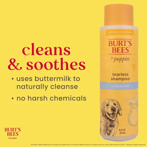 Miniatura 3 de Burt's Bees for Pets Champú para cachorros sin lágrimas con suero de leche y aceite de linaza, champú suave para perros de más de 8 semanas