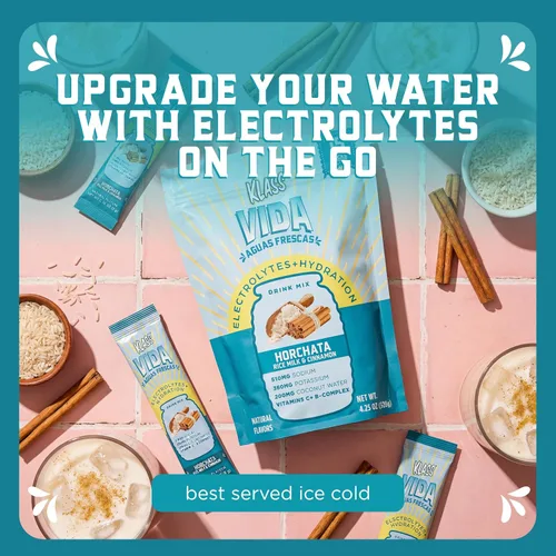 Miniatura 2 de KLASS VIDA Daily Hydration Horchata Agua Fresca - Paquetes de electrolitos en polvo Mezcla de bebida electrolítica sin azúcar Paquetes