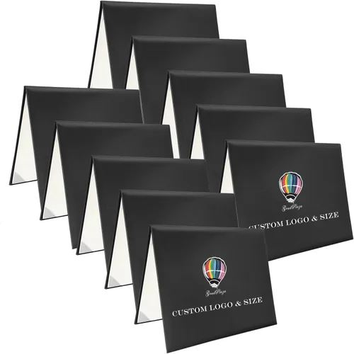 Miniatura 44 de Gradplaza Cubierta de diploma para certificado de 8.5 x 11 pulgadas impreso "Diploma de graduación" negro soporte para diploma liso para escuela