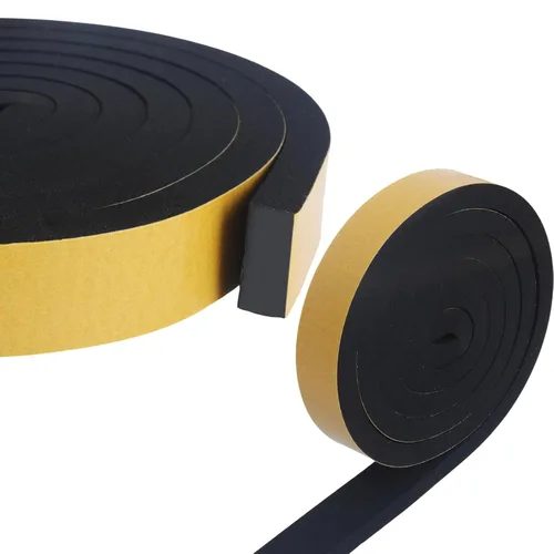 Miniatura 37 de Cinta de espuma de alta densidad, tira de sellado impermeable, tiras CR de neopreno, adhesivo de una sola cara, sello de EVA 1 pulgada de ancho x
