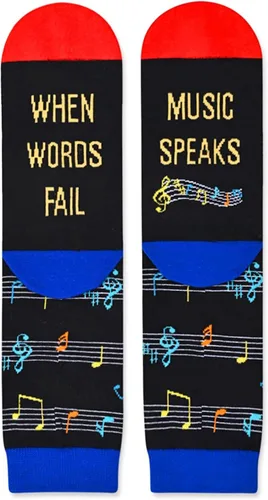 Miniatura 3 de sockfun Regalos de música novedosos, regalos con temática musical, calcetines musicales para hombres, mujeres y adolescentes, regalos de notas